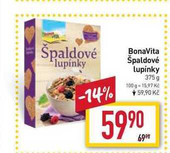 Billa Bonavita špaldové lupínky 375 g nabídka