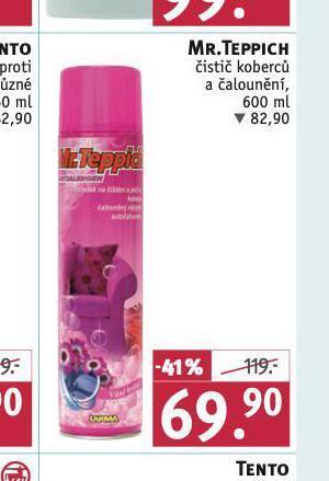 Rossmann Mr. teppich čistič koberců a čalounění nabídka
