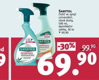 Rossmann Sanytol čistič ve spreji nabídka