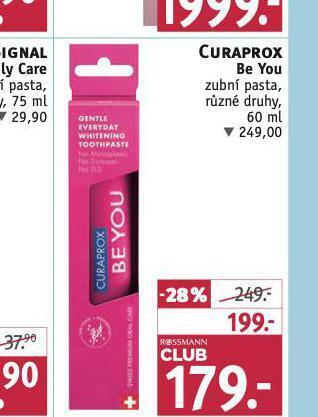 Rossmann Curaprox be you zubní pasta nabídka
