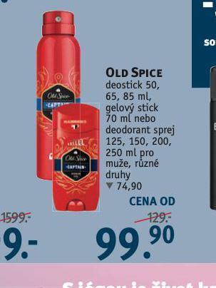 Rossmann Old spice deostick, gelový stick, deodorant sprej nabídka
