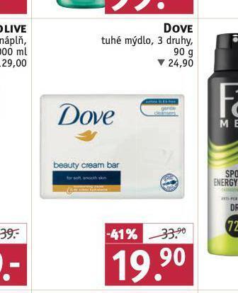 Rossmann Dove tuhé mýdlo nabídka