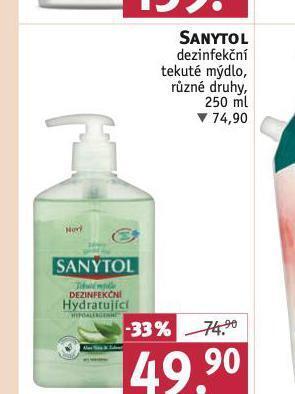 Rossmann Sanytol dezinfekční tekuté mýdlo nabídka