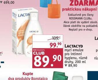 Rossmann Lactacyd mycí emulze nabídka