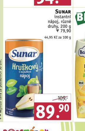 Rossmann Sunar instantní nápoj nabídka