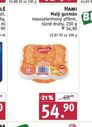 Rossmann Hami malý gurmán nabídka