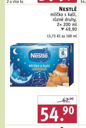 Rossmann Nestlé mlíčko s kaší nabídka