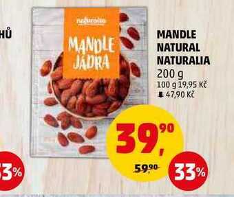 Penny Market Mandle natural naturalia, 200 g nabídka