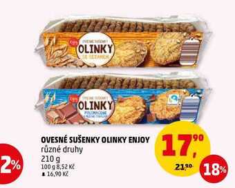 Penny Market Ovesné sušenky olinky enjoy, 210 g nabídka