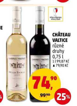 Penny Market Château valtice, 0,75 l nabídka