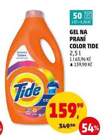 Penny Market Gel na praní color tide, 2,5 l nabídka