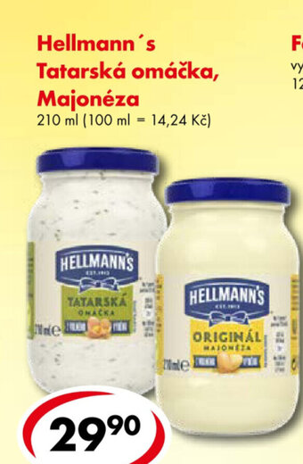 CBA Hellmann's Tatarská omáčka, Majonéza nabídka