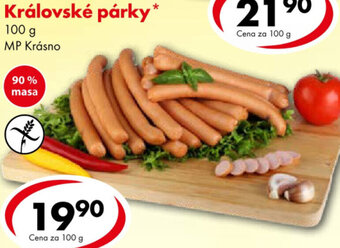 CBA Královské párky 100 g nabídka