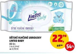 Penny Market DĚTSKÉ VLHČENÉ UBROUSKY LINTEO BABY nabídka
