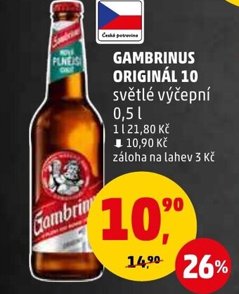 Penny Market GAMBRINUS ORIGINÁL 10 nabídka