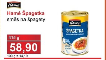 Hamé Špagetka směs na špagety