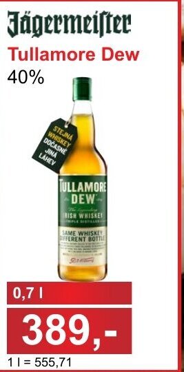 PLUS JIP Jägermeister Tullamore Dew 40% nabídka
