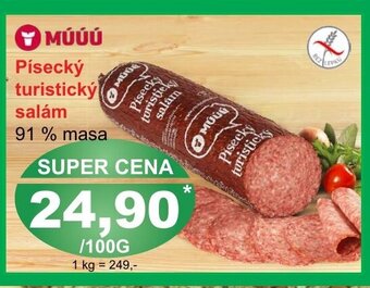 PLUS JIP Písecký turistický salám 91% masa nabídka