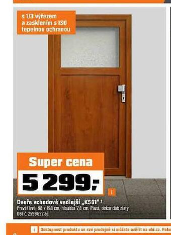 OBI Dveře vchodové vedlejší nabídka