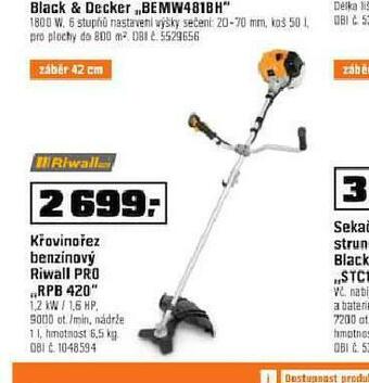 OBI Křovinořez benzínový riwall nabídka