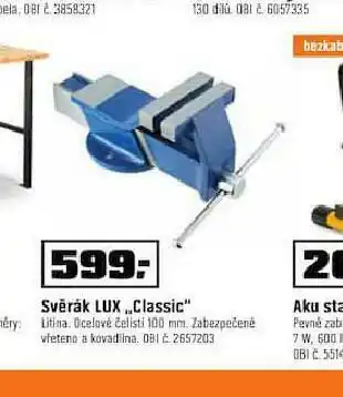 OBI Svěrák lux classic nabídka