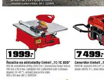OBI Řezačka na obkladačky einhell nabídka
