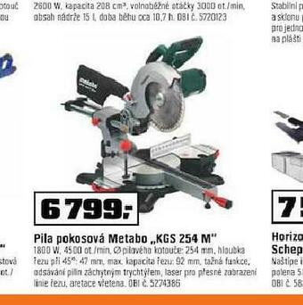 OBI Pila pokosová metabo nabídka