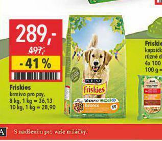 Globus Friskies krmivo pro psy nabídka