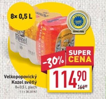 Billa Velkopopovický Kozel světlý nabídka