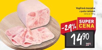 Billa Vepřová mozaika z pultu lahůdek cena za 100 g nabídka