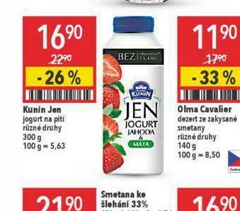 Globus Kunín jen jogurt na pití nabídka
