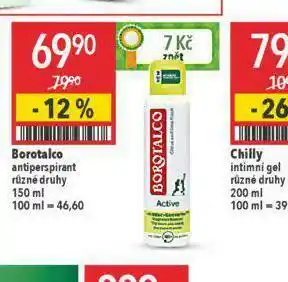 Globus Borotalco antiperpirant nabídka