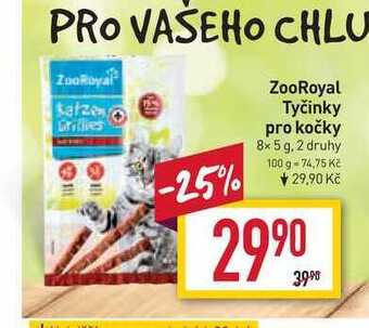 Billa Zooroyal tyčinky pro kočky 8x 5 g nabídka