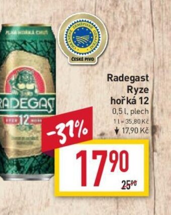 Billa Radegast Ryze hořká 12 nabídka