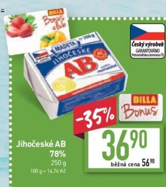 Billa Jihočeské AB 78% nabídka