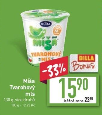 Billa Míša Tvarohový mls nabídka