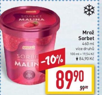 Billa Mrož Sorbet 460 ml nabídka