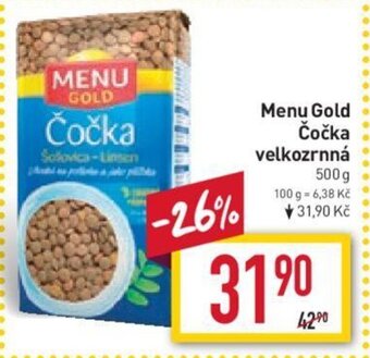Billa Menu Gold Čočka velkozrnná 500g nabídka