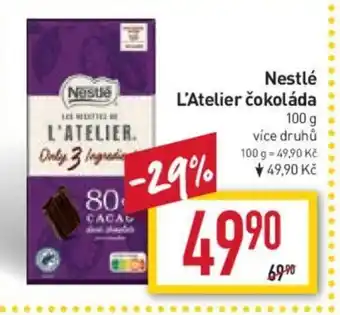 Billa Nestlé L'Atelier čokoláda nabídka