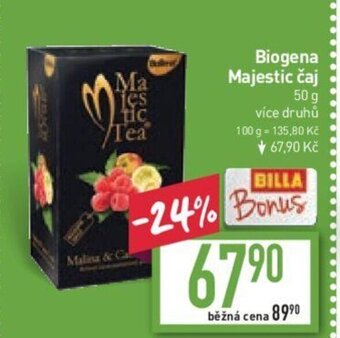 Billa Biogena Majestic čaj nabídka