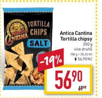 Billa Antica Cantina Tortilla chipsy nabídka