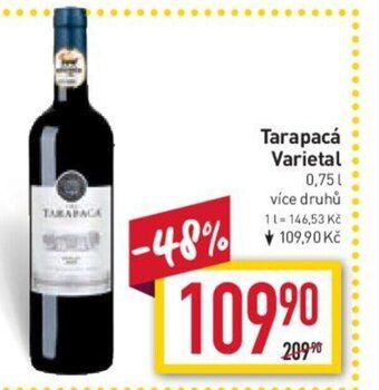 Billa Tarapacá Varietal nabídka