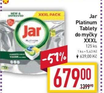 Billa Jar Platinum Tablety do myčky XXXL 125 ks nabídka
