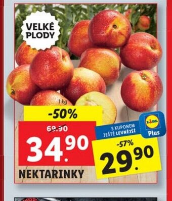 Lidl NEKTARINKY nabídka
