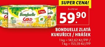 Lidl BONDUELLE ZLATÁ KUKUŘICE / HRÁŠEK nabídka