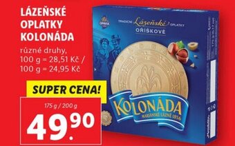 Lidl LÁZEŇSKÉ OPLATKY KOLONÁDA nabídka