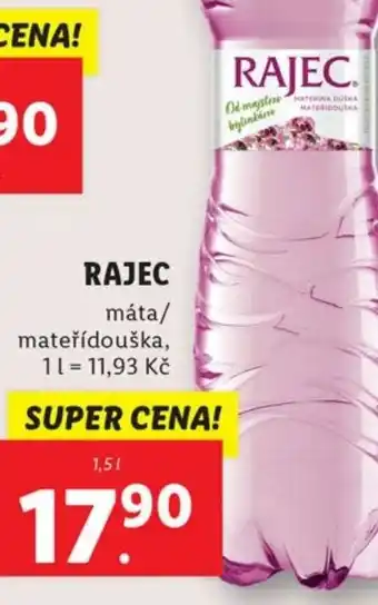 Lidl RAJEC máta/ mateřídouška, 1L nabídka