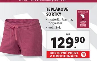 Lidl TEPLÁKOVÉ ŠORTKY nabídka