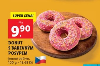 Lidl DONUT S BAREVNÝM POSYPEM nabídka