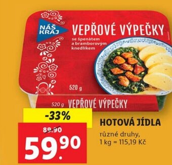Lidl HOTOVÁ JÍDLA nabídka